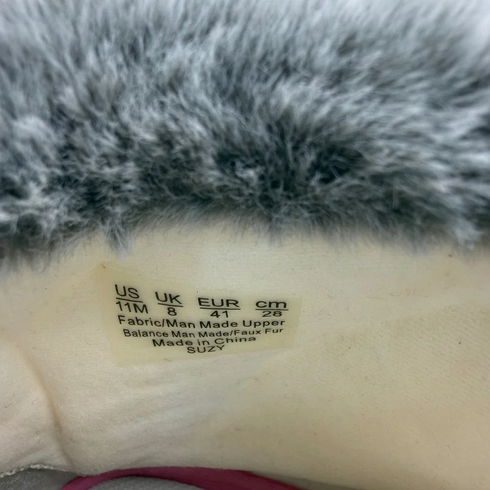 Ryka Suzy Women Winter Boots Grey White Camo‎ Faux Fur Trim Quilted Puffer Sz 11